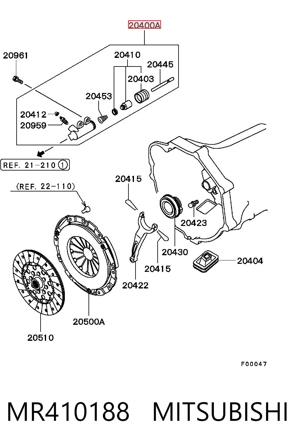 Do koszyka Cylinder roboczy sprzęgła Mitsubishi Pajero PININ H60, H70