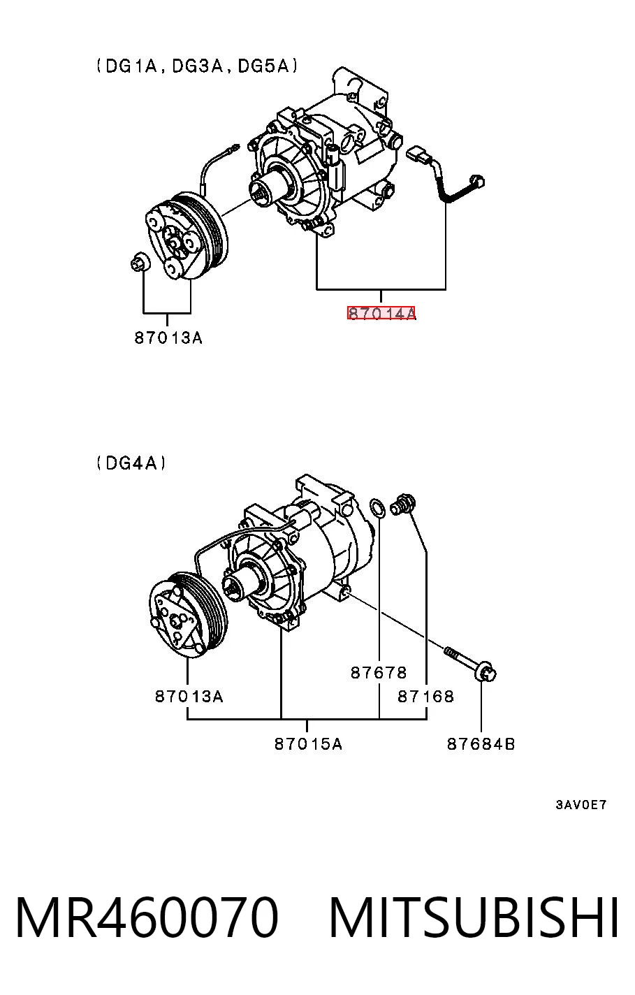 Sprężarka klimatyzacji Mitsubishi Colt V hatchback (CJA) (1996 - 2004) cena, od 73,56 USD