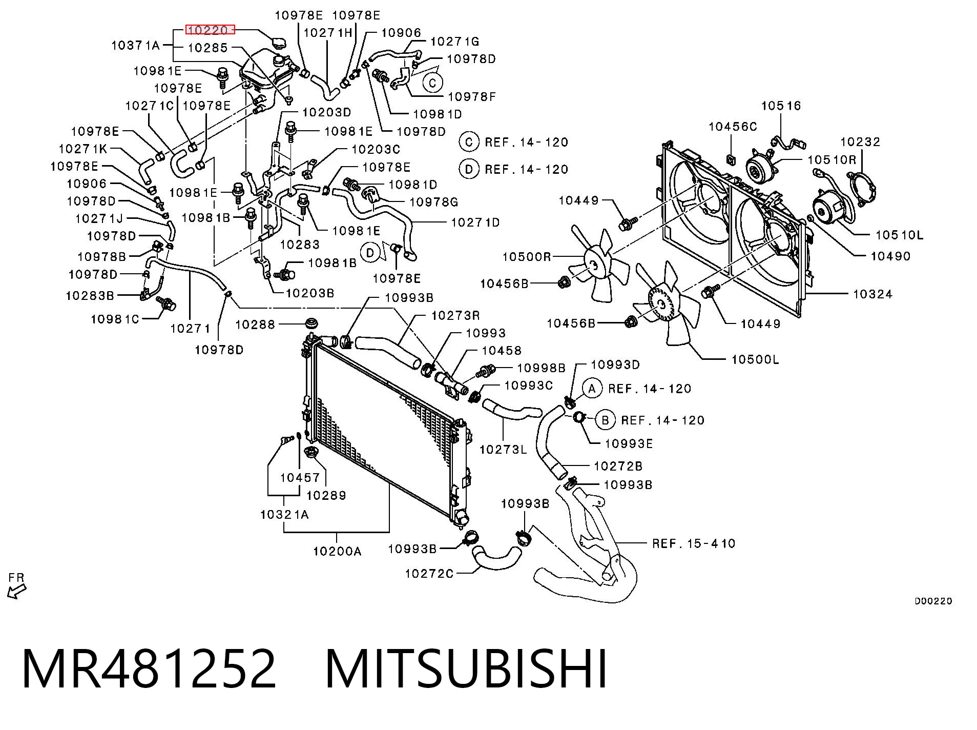 MR481252 Mitsubishi Pokrywa (korek) chłodnicy