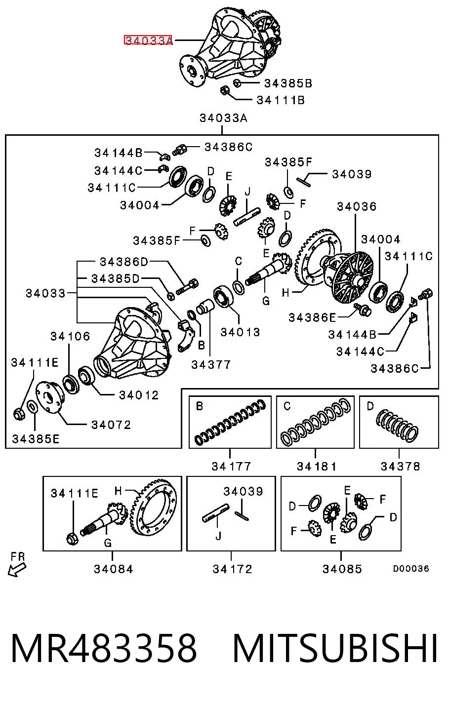 Reduktor mostu tylnego do Mitsubishi L 200 IV KA, KB