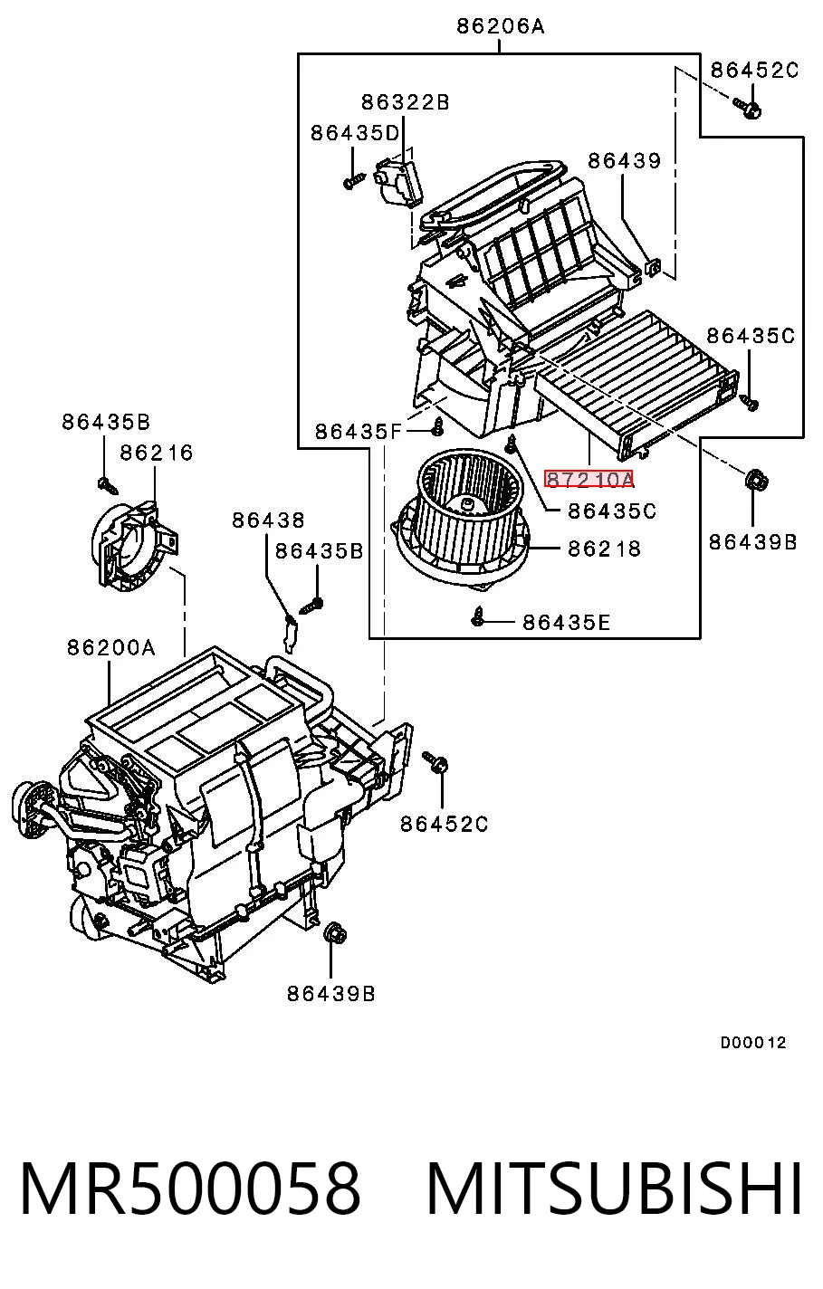 MR500058 Mitsubishi Filtr kabiny