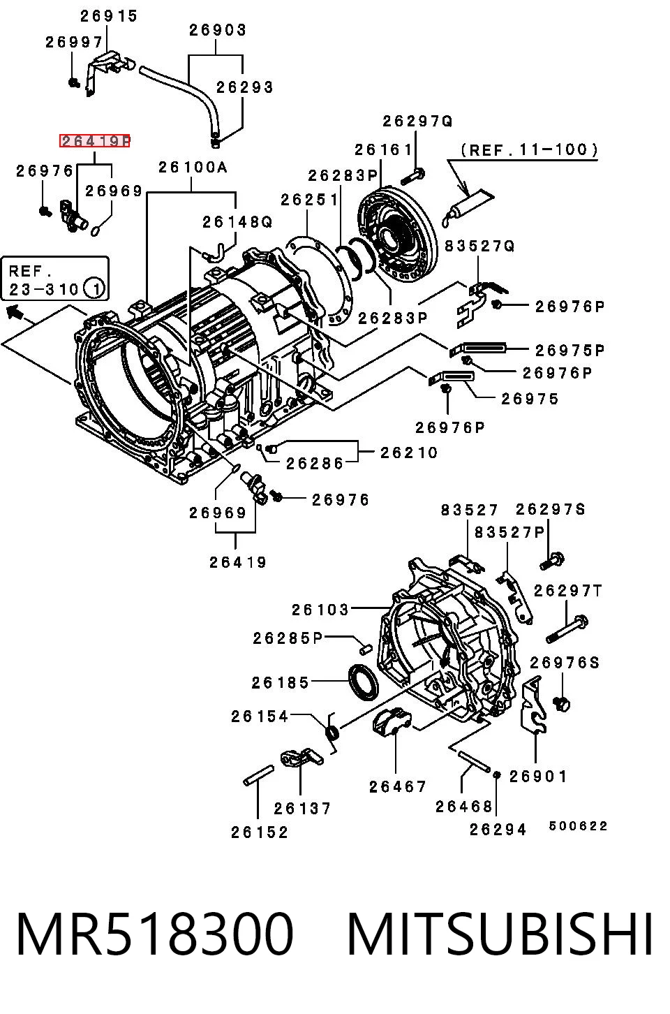 MR518300 Mitsubishi Czujnik prędkości