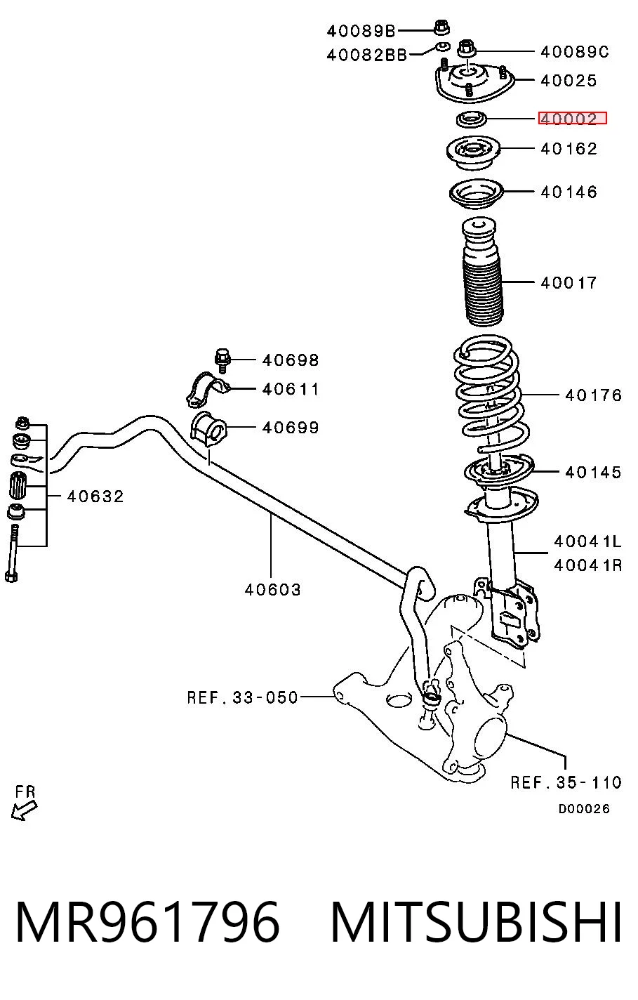 MR961796 Mitsubishi