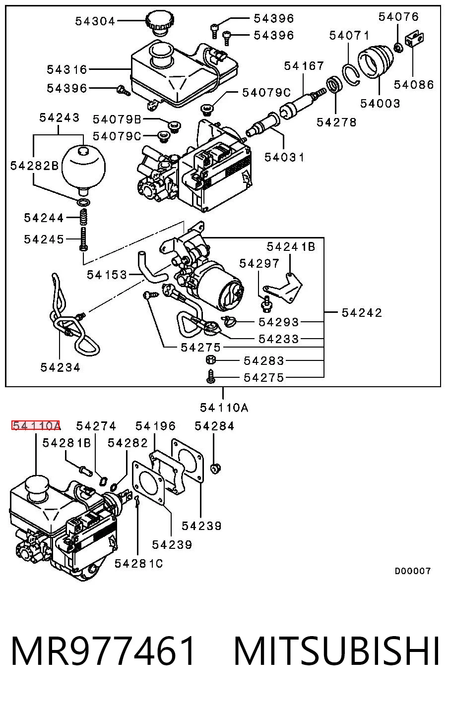 Główny cylinder hamulców do Mitsubishi Pajero IV LONG V90