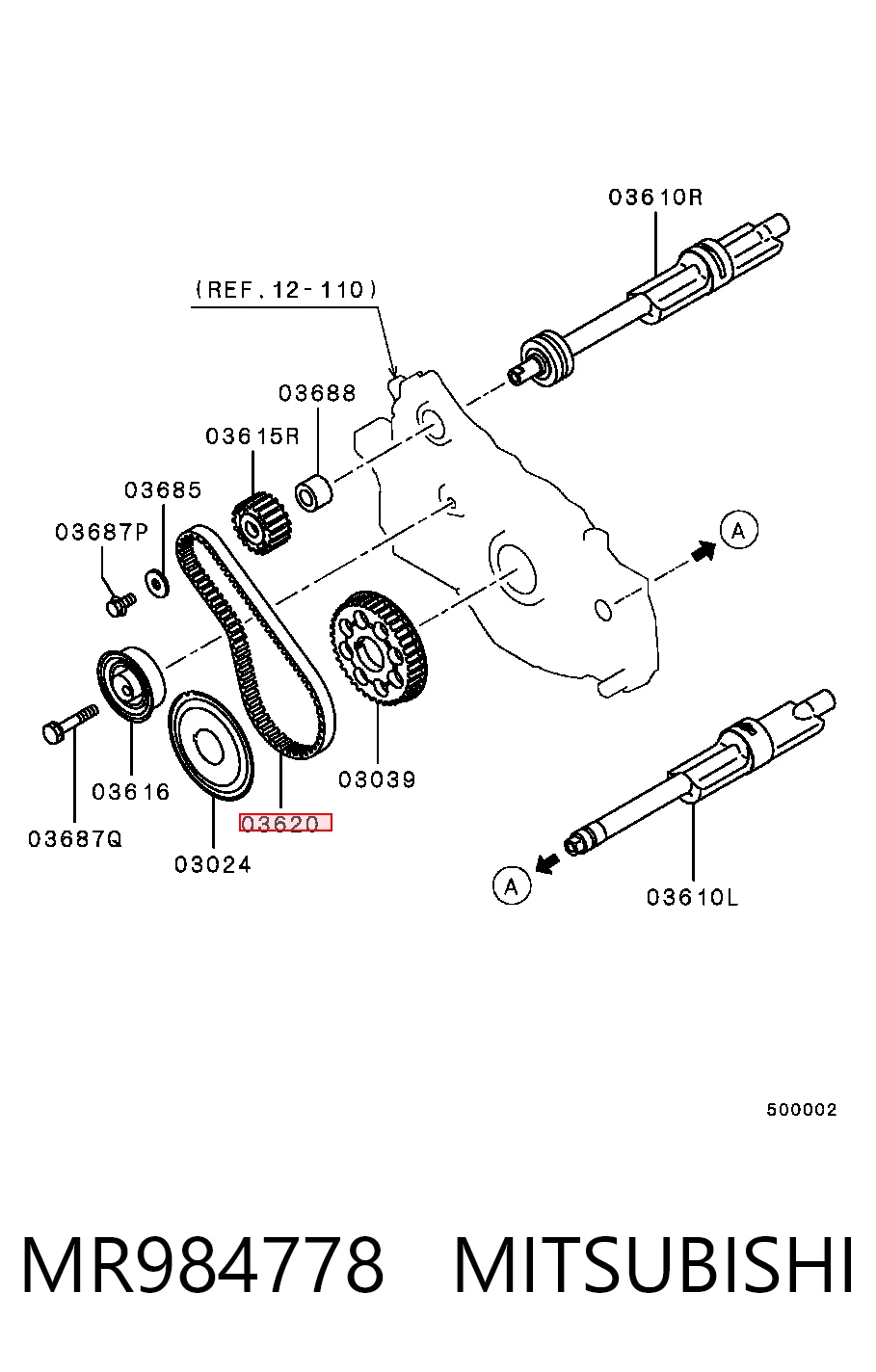 Pasek wału wyrównoważającego SMD182295 Mercedes