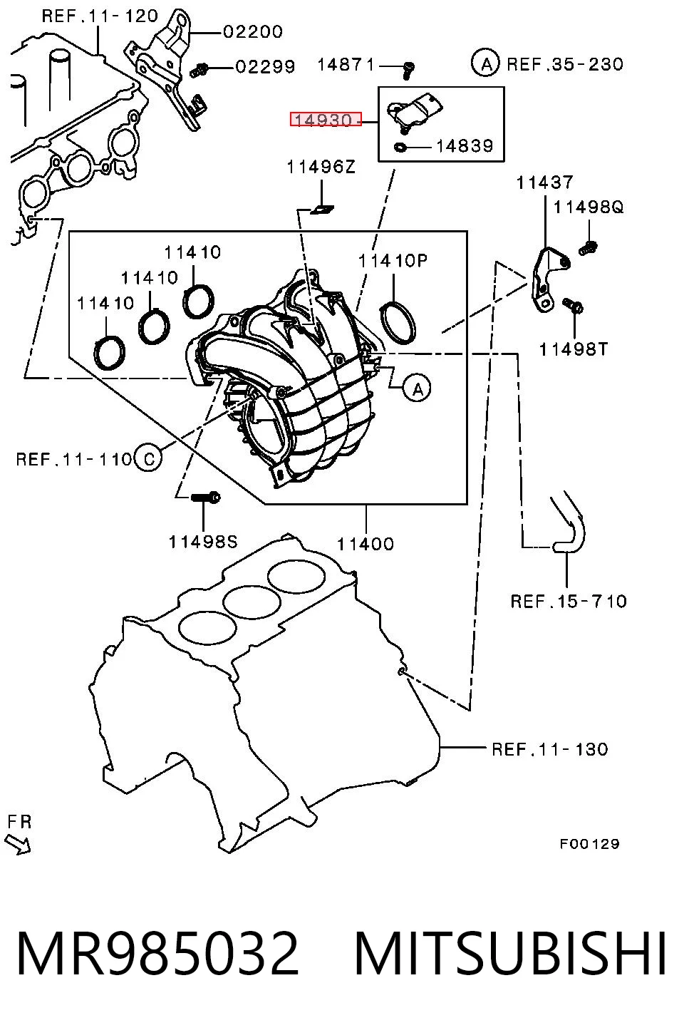 Czujnik ciśnienia w kolektorze ssącym, MAP do Mitsubishi Colt VI Z3A