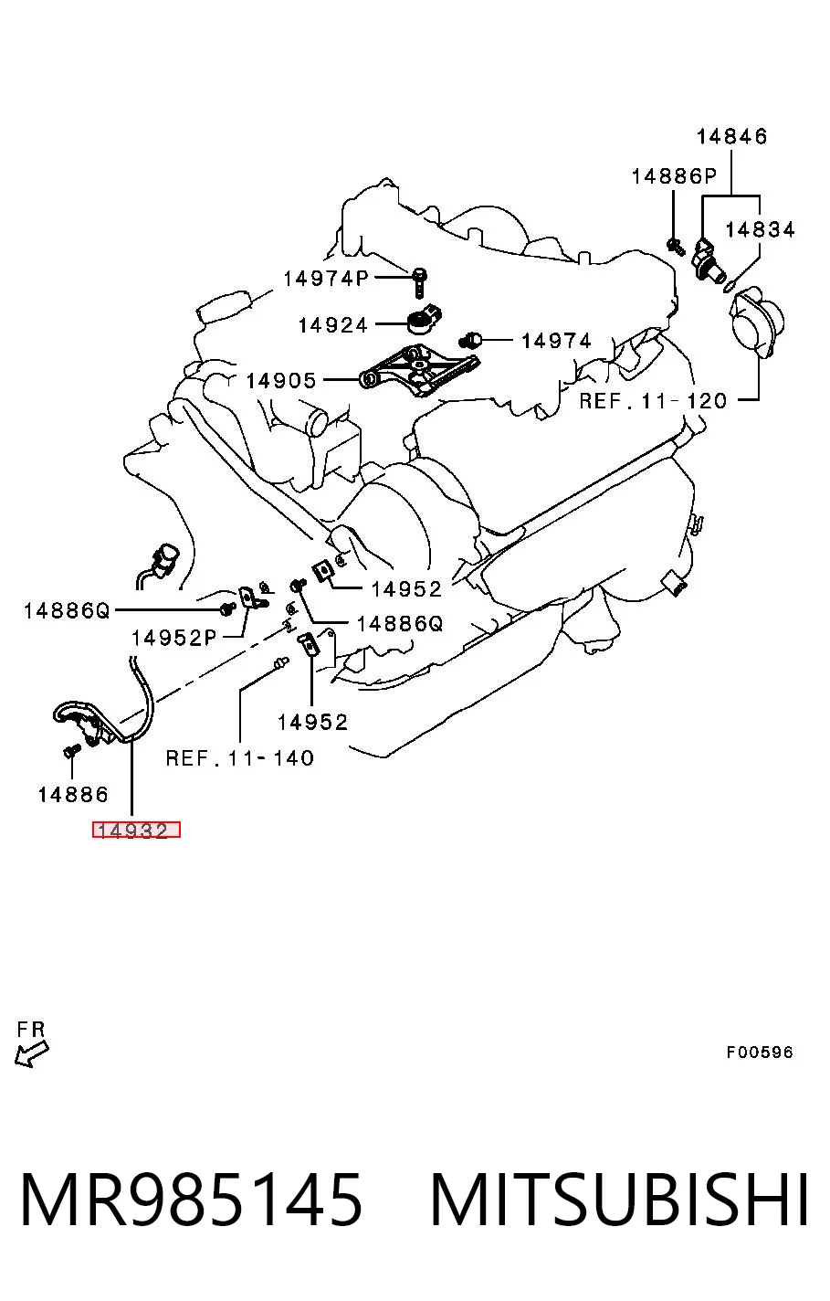 MR985145 Mitsubishi Czujnik położenia wału korbowego