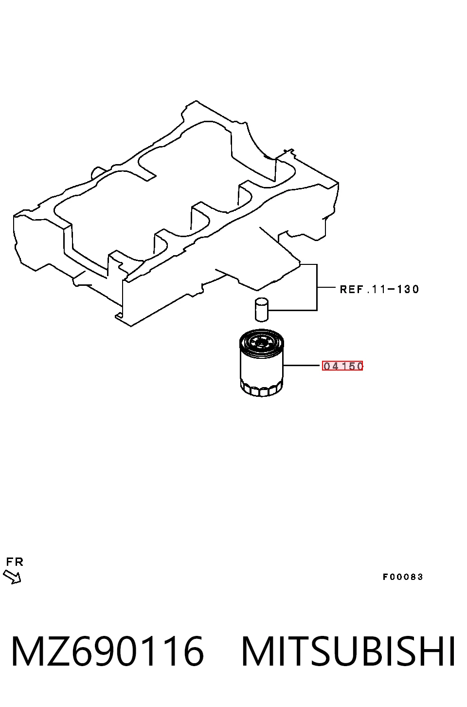 MZ690116 Mitsubishi Filtr oleju