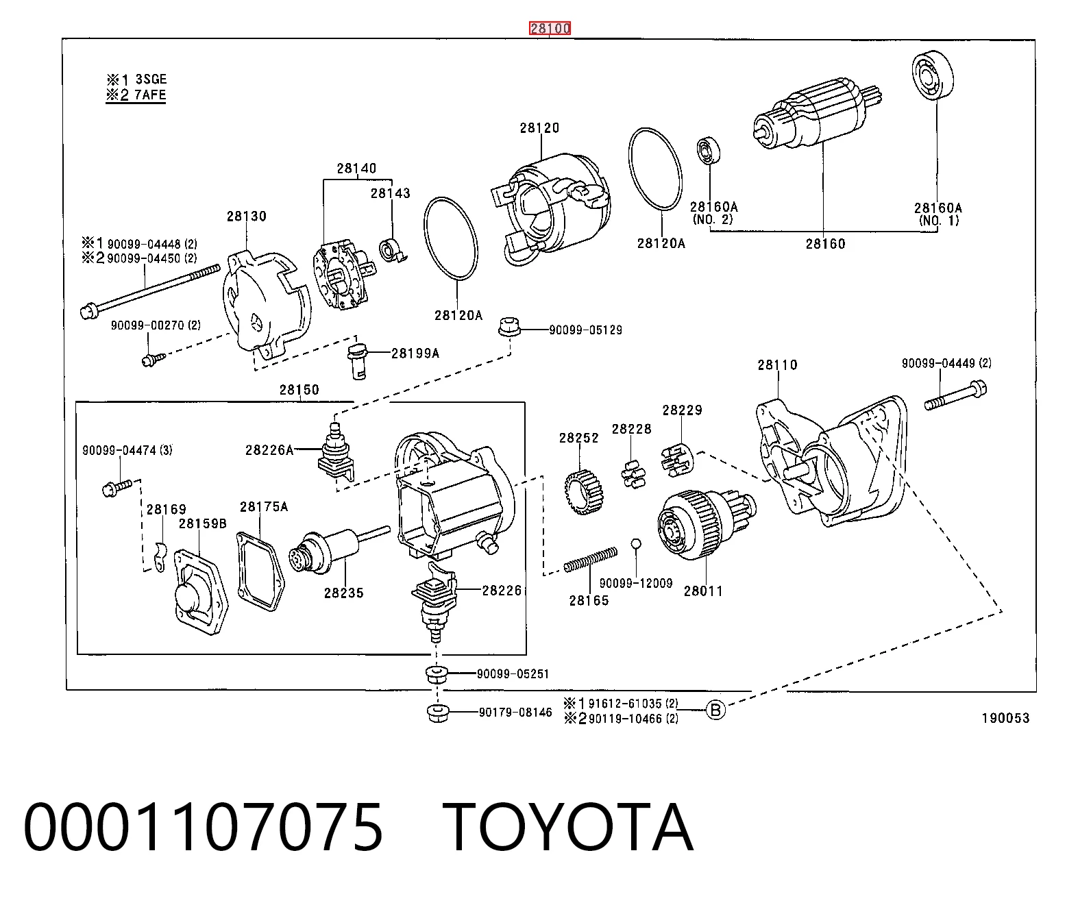  Rozrusznik Toyota Corolla 