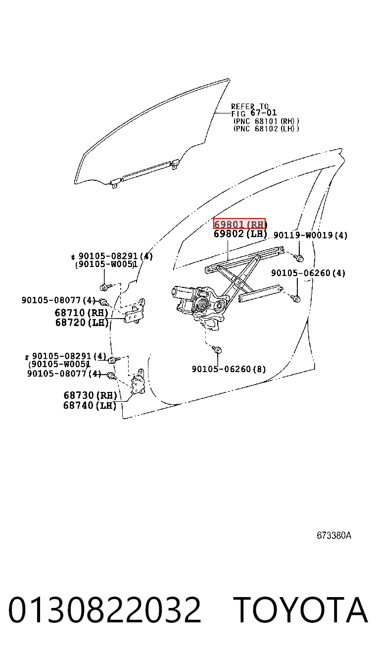  Mechanizm podnoszenia szyby drzwi przednich prawych Toyota Avensis 2