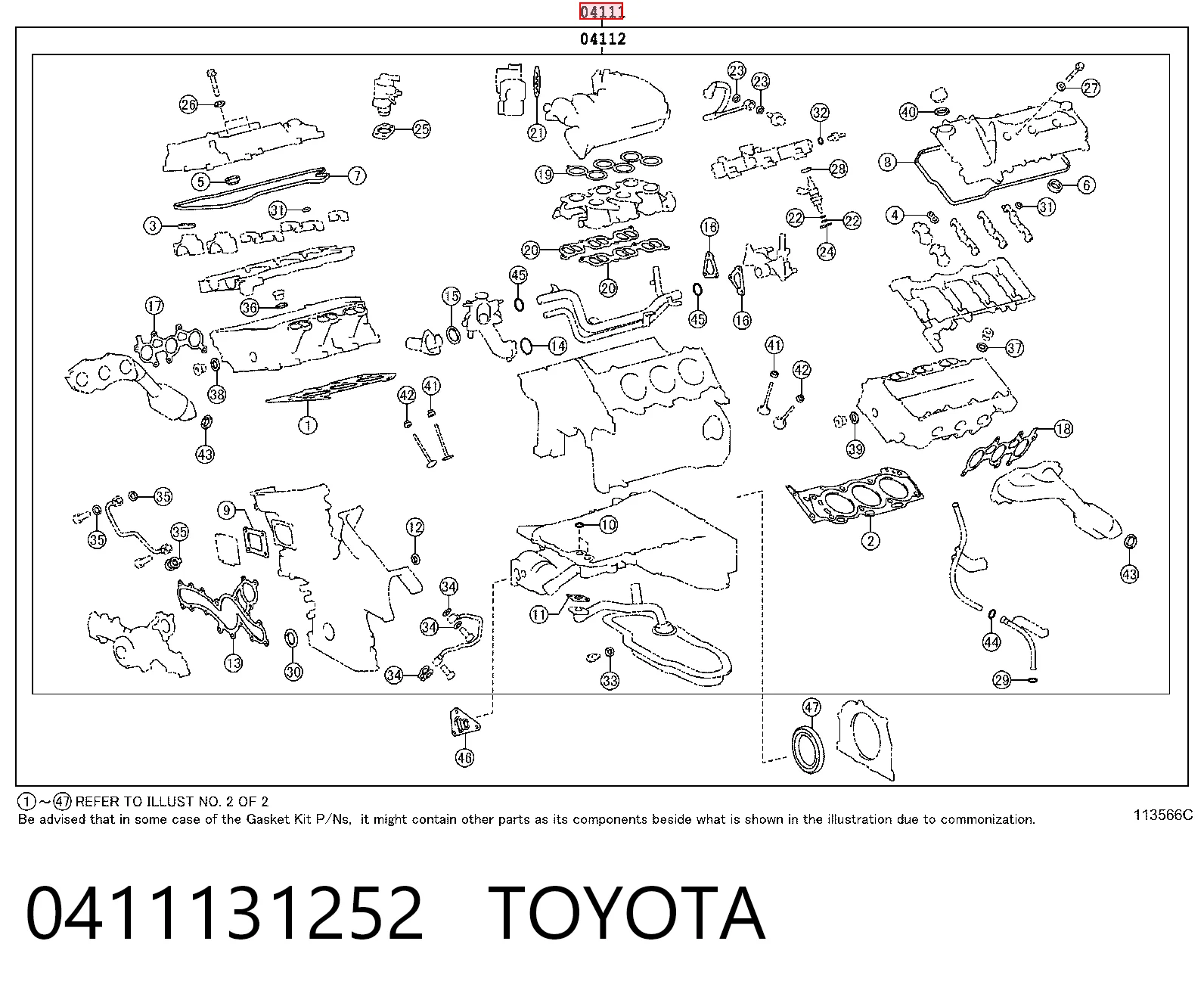 0411131252 Toyota