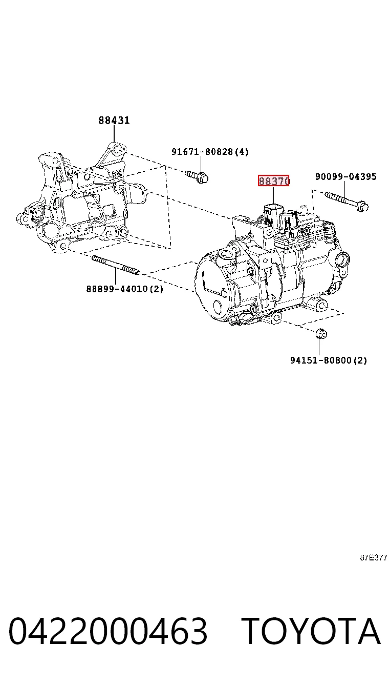 Sprężarka klimatyzacji Toyota Camry VII