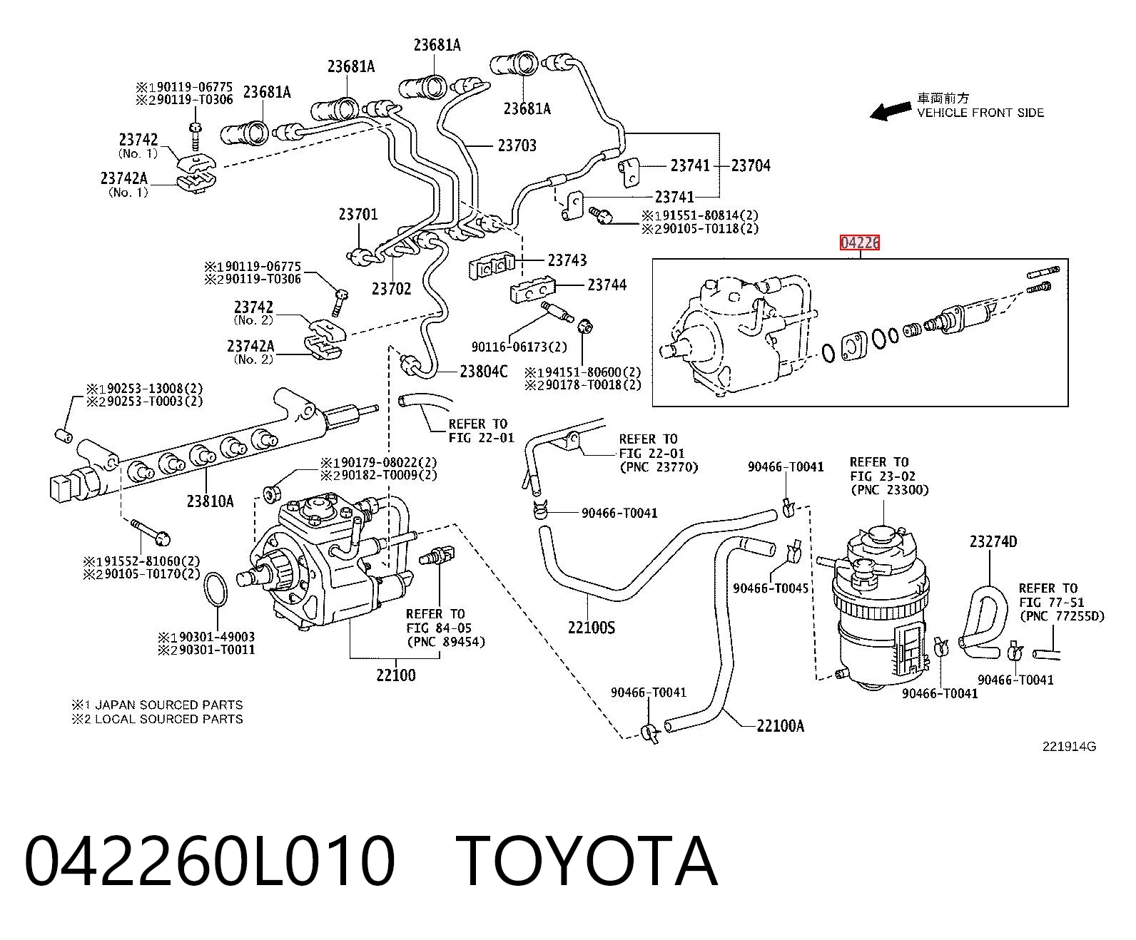 042260L010 Toyota Zawór regulacji ciśnienia (zawór redukcyjny pompy wtryskowej) System Common-Rail