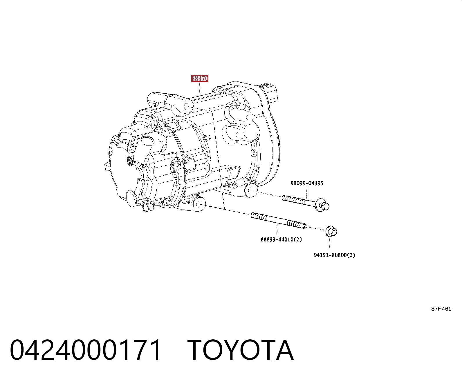 0424000171 Toyota Sprężarka klimatyzacji