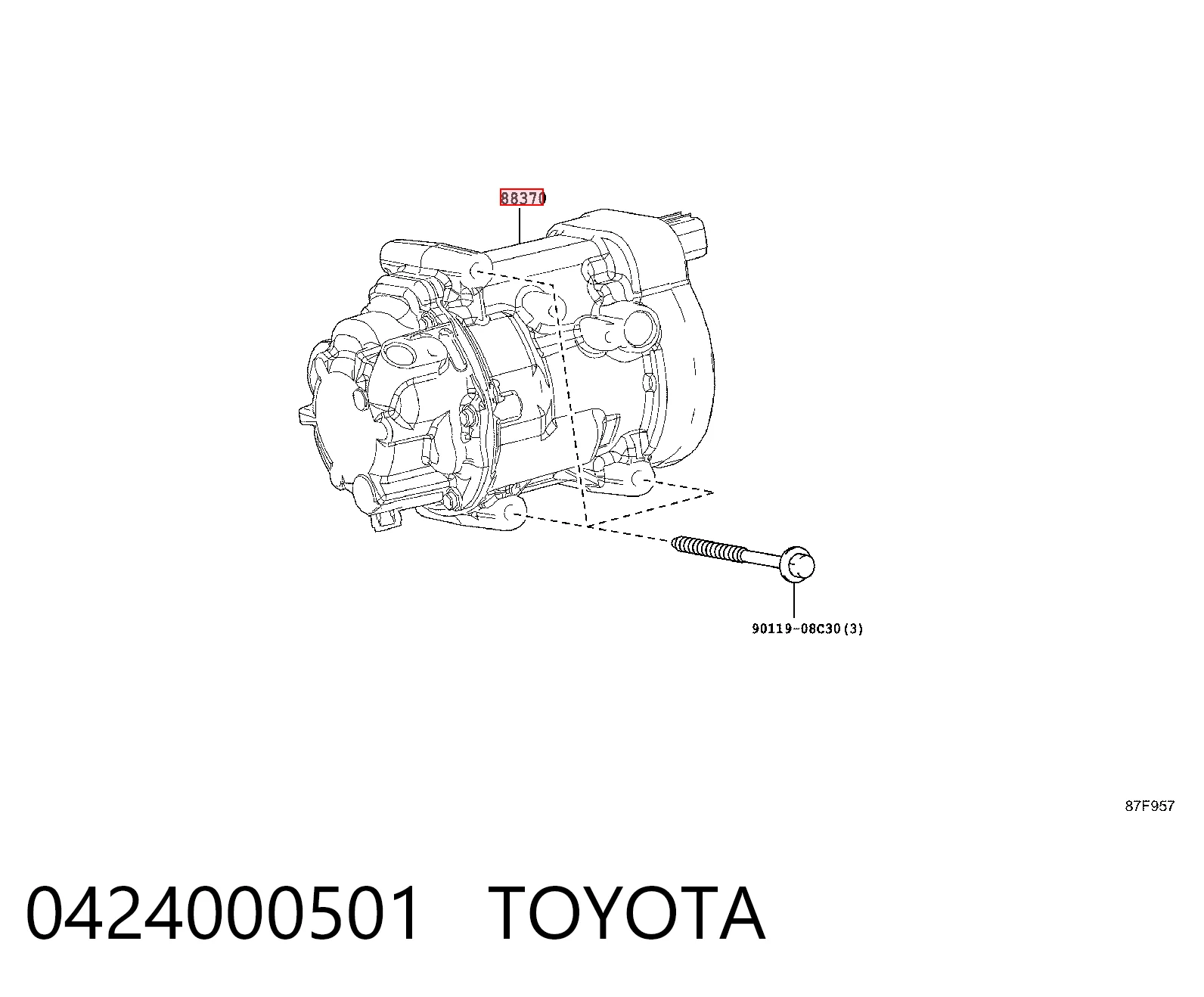 Sprężarka klimatyzacji do Toyota C-HR  X10