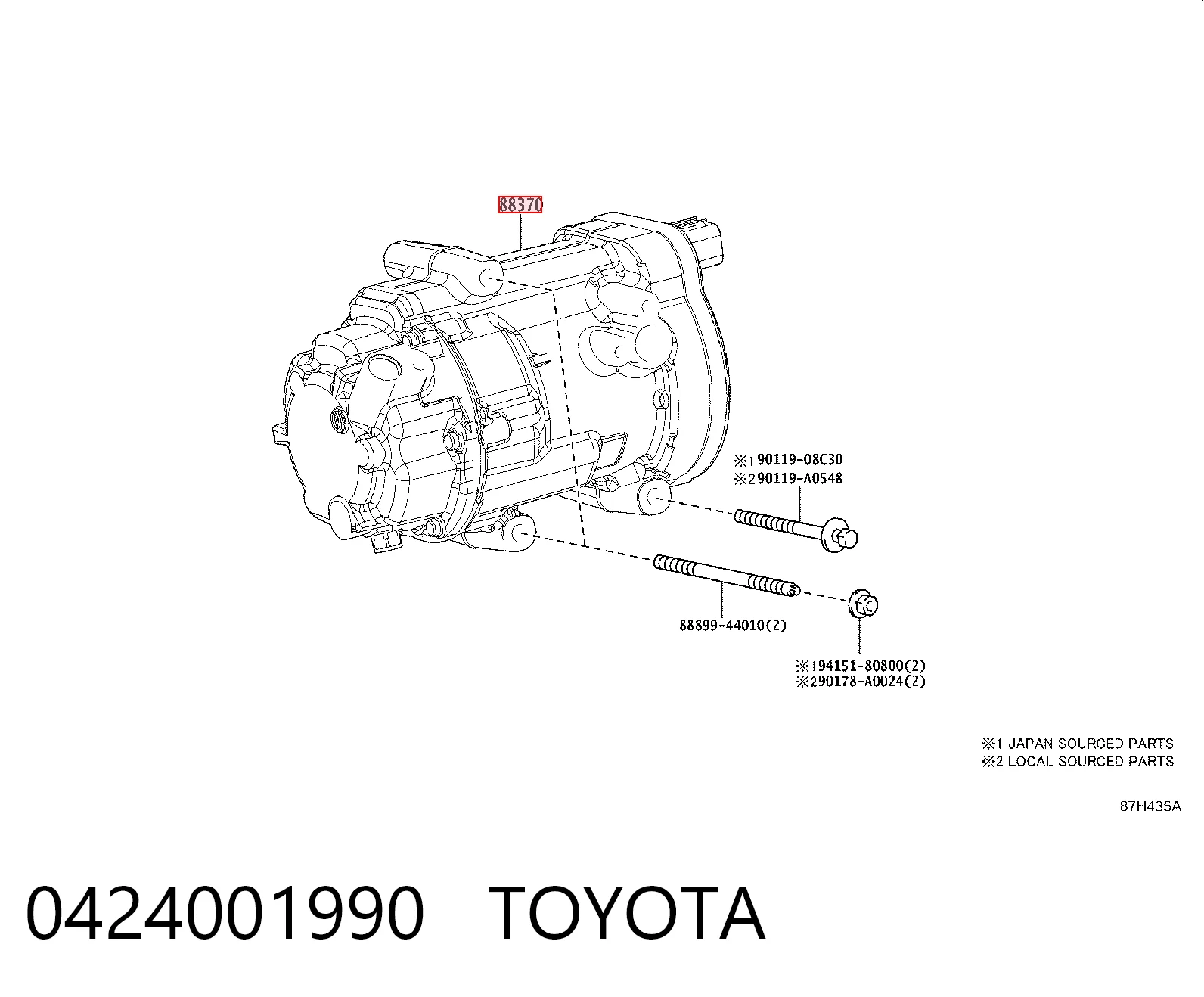 Sprężarka klimatyzacji Toyota RAV4 V SUV (A5,H5) (2018 - 2025) cena, od 425,96 USD