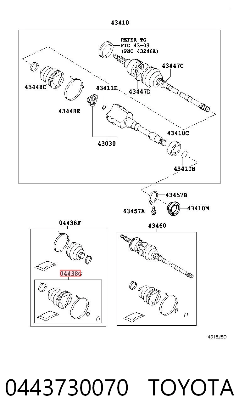 Osłona przegubu homokinetycznego półosi przedniej wewnętrzna do Lexus GS S19