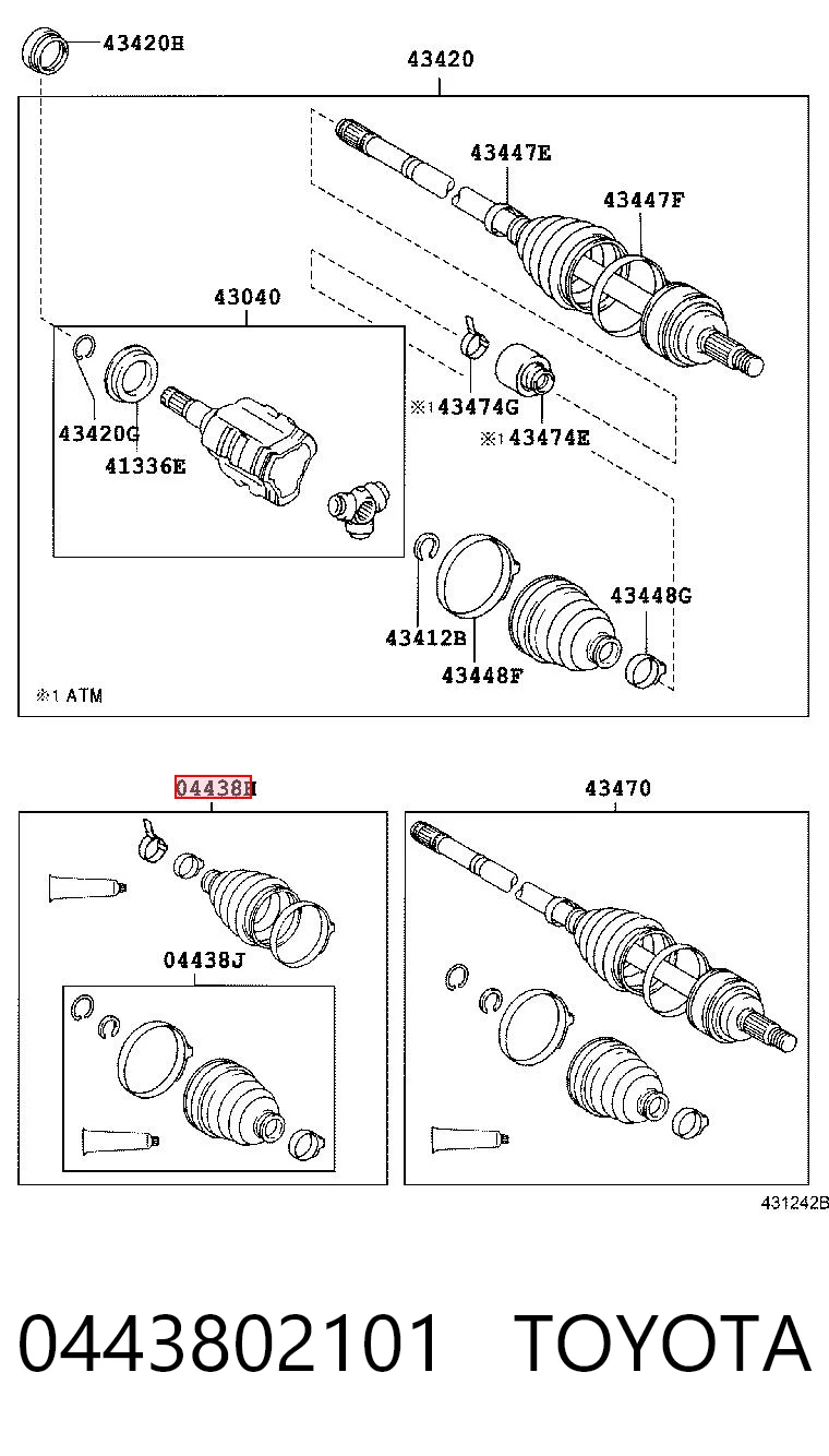 0443802101 Toyota
