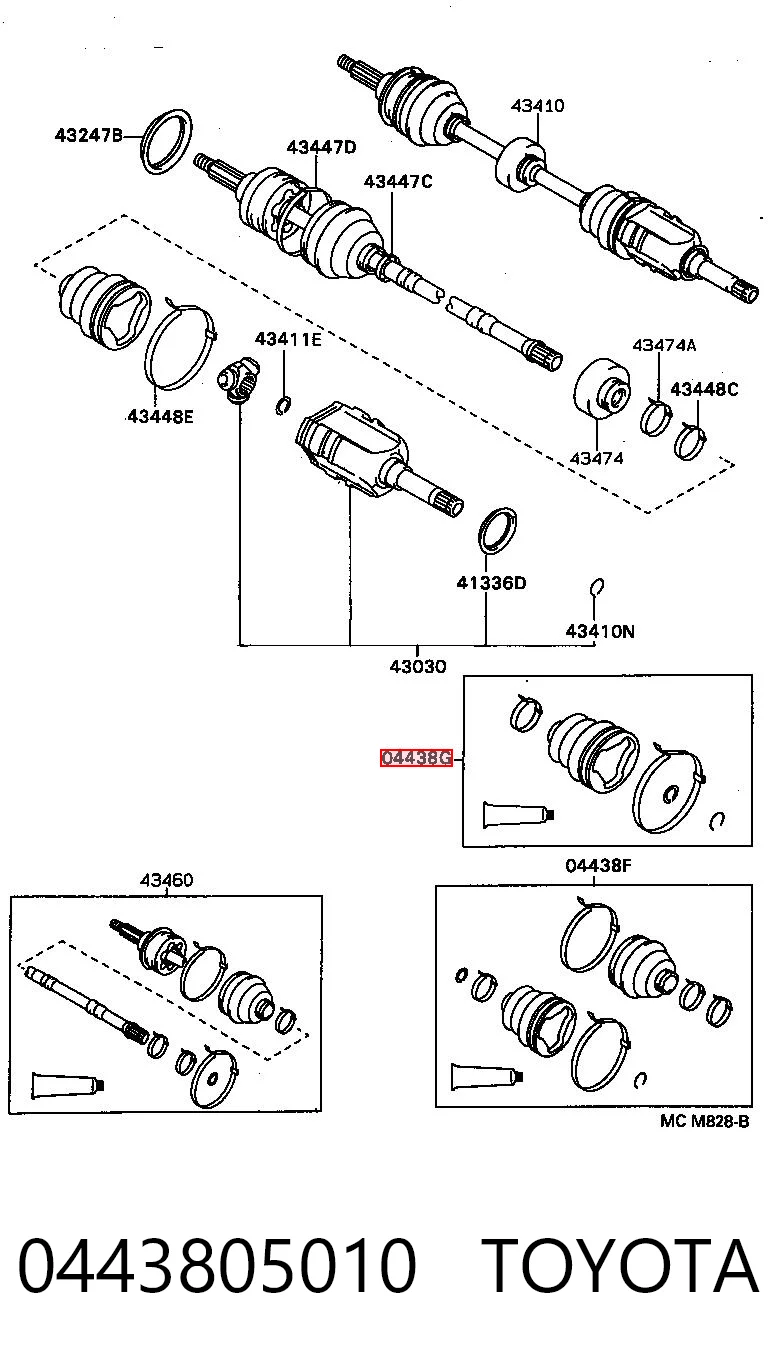 0443805010 Toyota