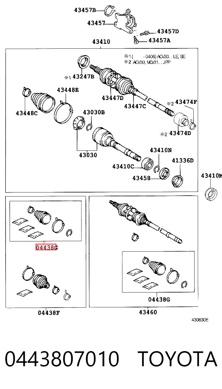 0443807010 Toyota