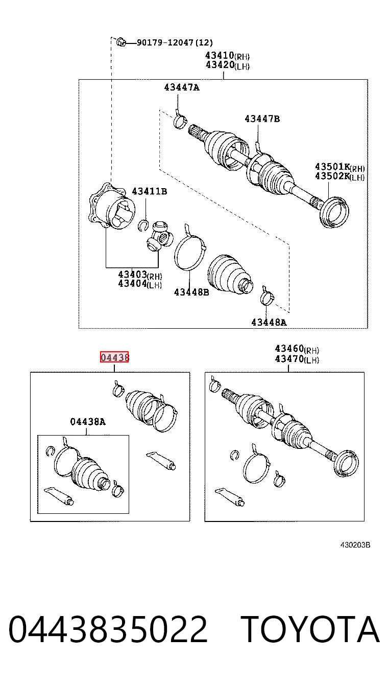 Do koszyka Osłona przegubu homokinetycznego półosi przedniej zewnętrzna Toyota Hiace IV H1, H2
