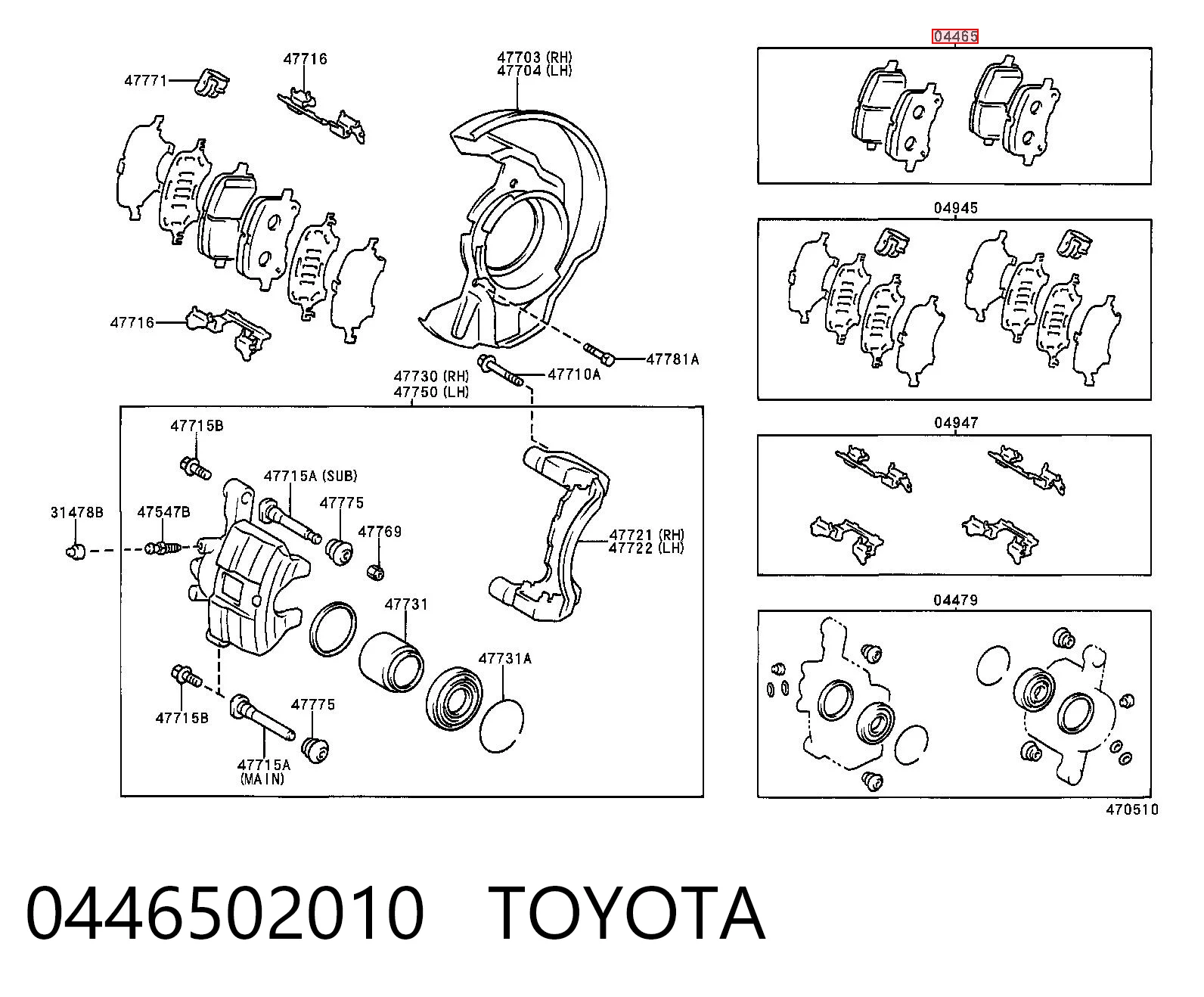 0446502010 Toyota