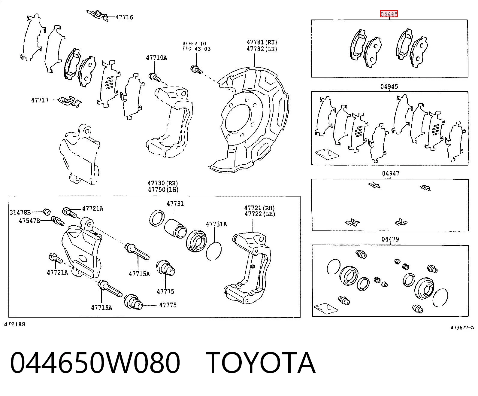 044650W080 Toyota