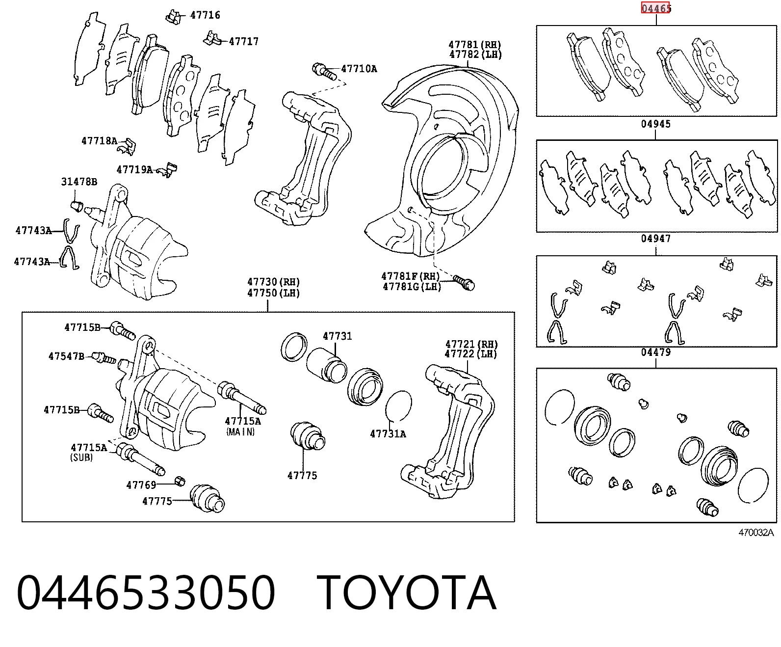 0446533050 Toyota