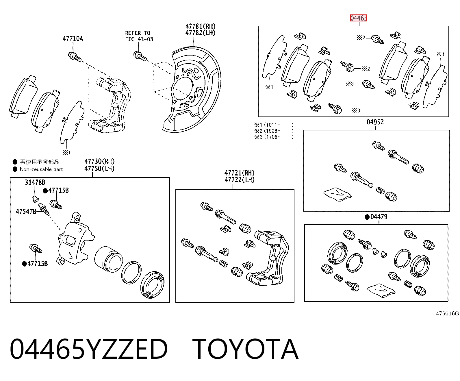 04465YZZED Toyota