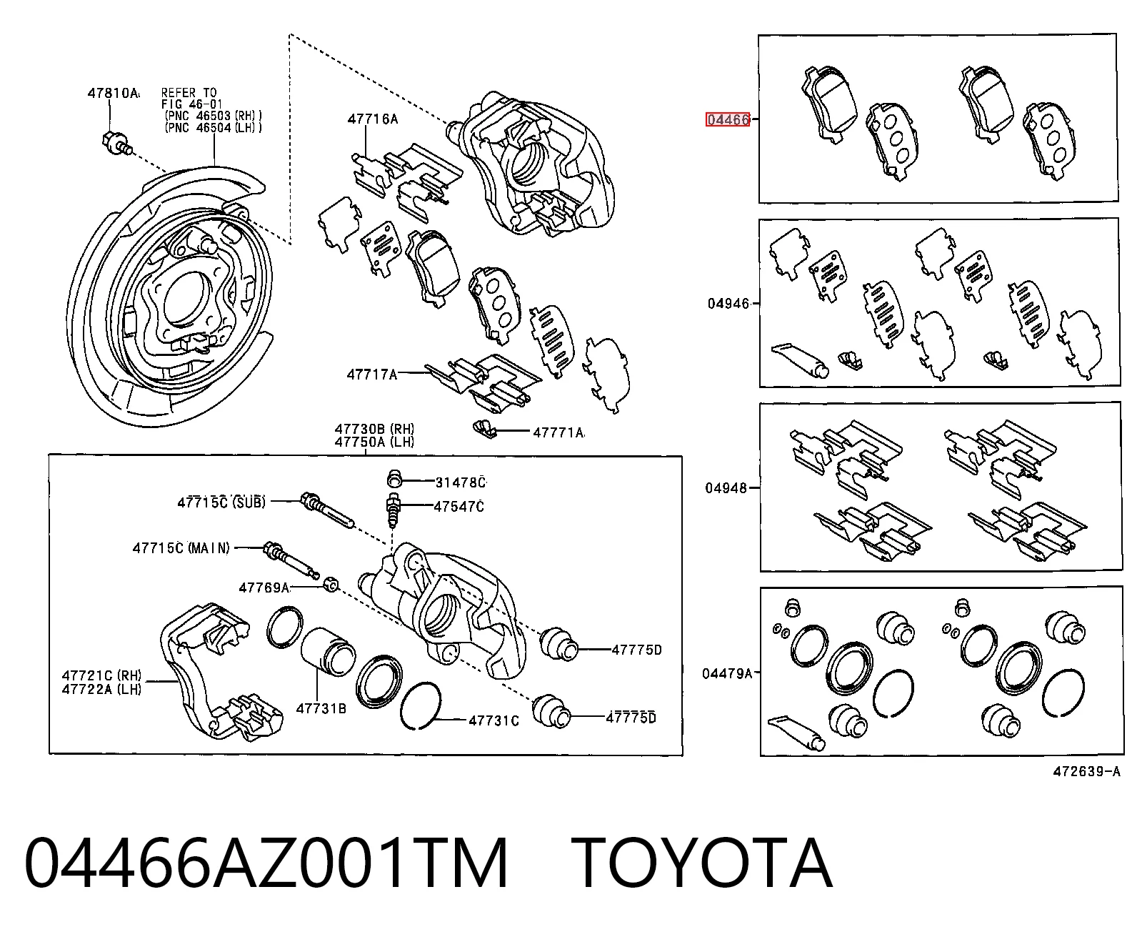 04466AZ001TM Toyota