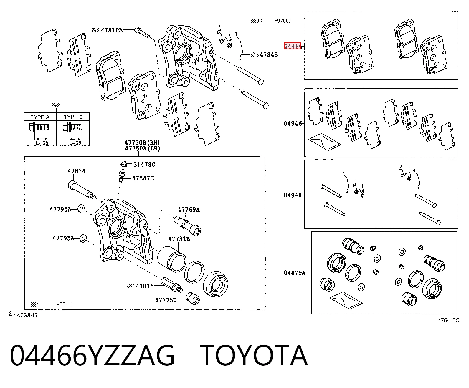 04466YZZAG Toyota