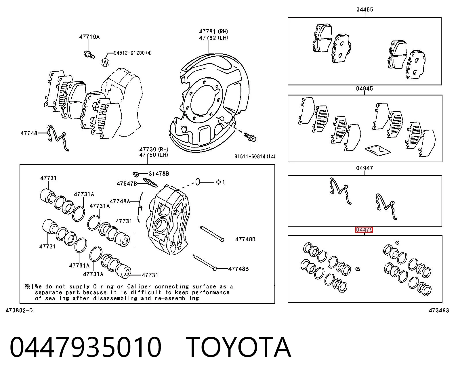 0447935010 Toyota