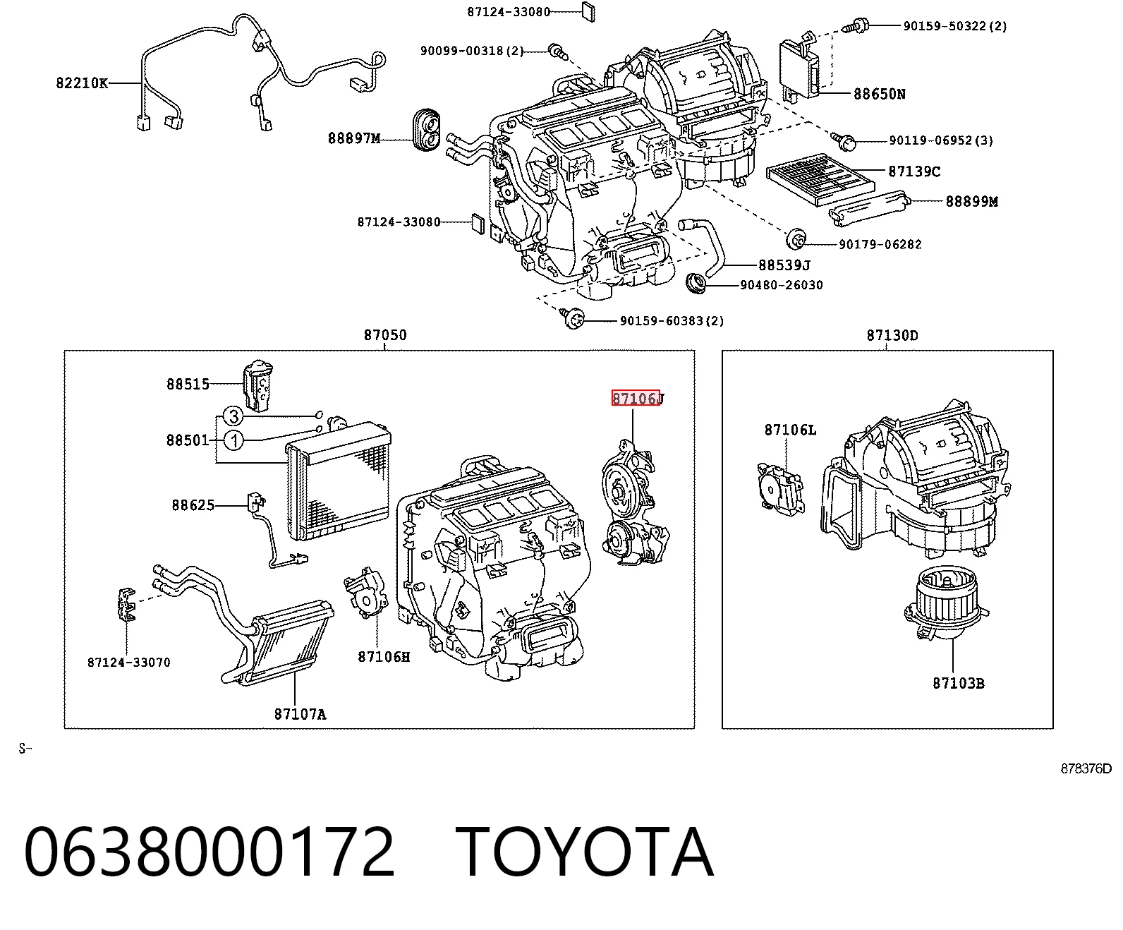 Silniczek klapy nagrzewnicy do Toyota Camry VII V50
