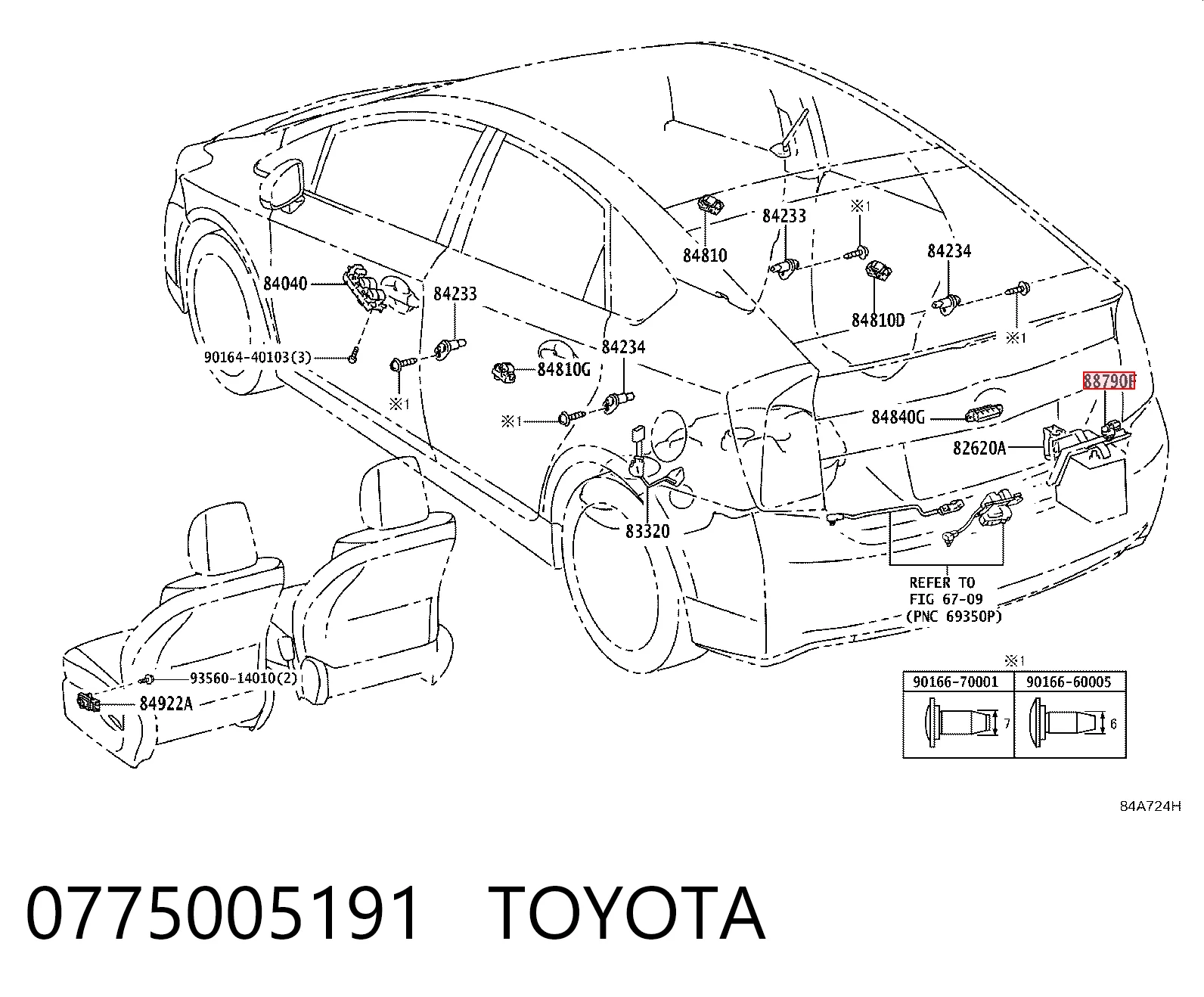 0775005191 Toyota Czujnik temperatury zewnętrznej