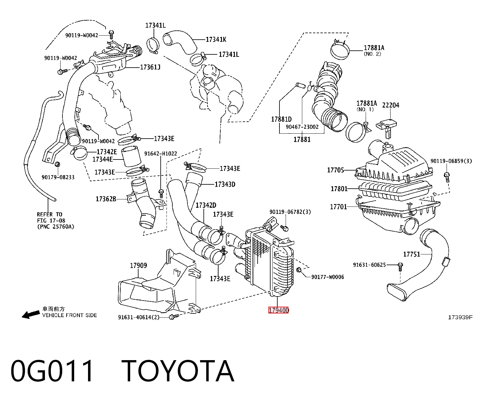 Chłodnica intercoolera Toyota Avensis I sedana (T22) (1997 - 2003) cena, od 71,51 USD