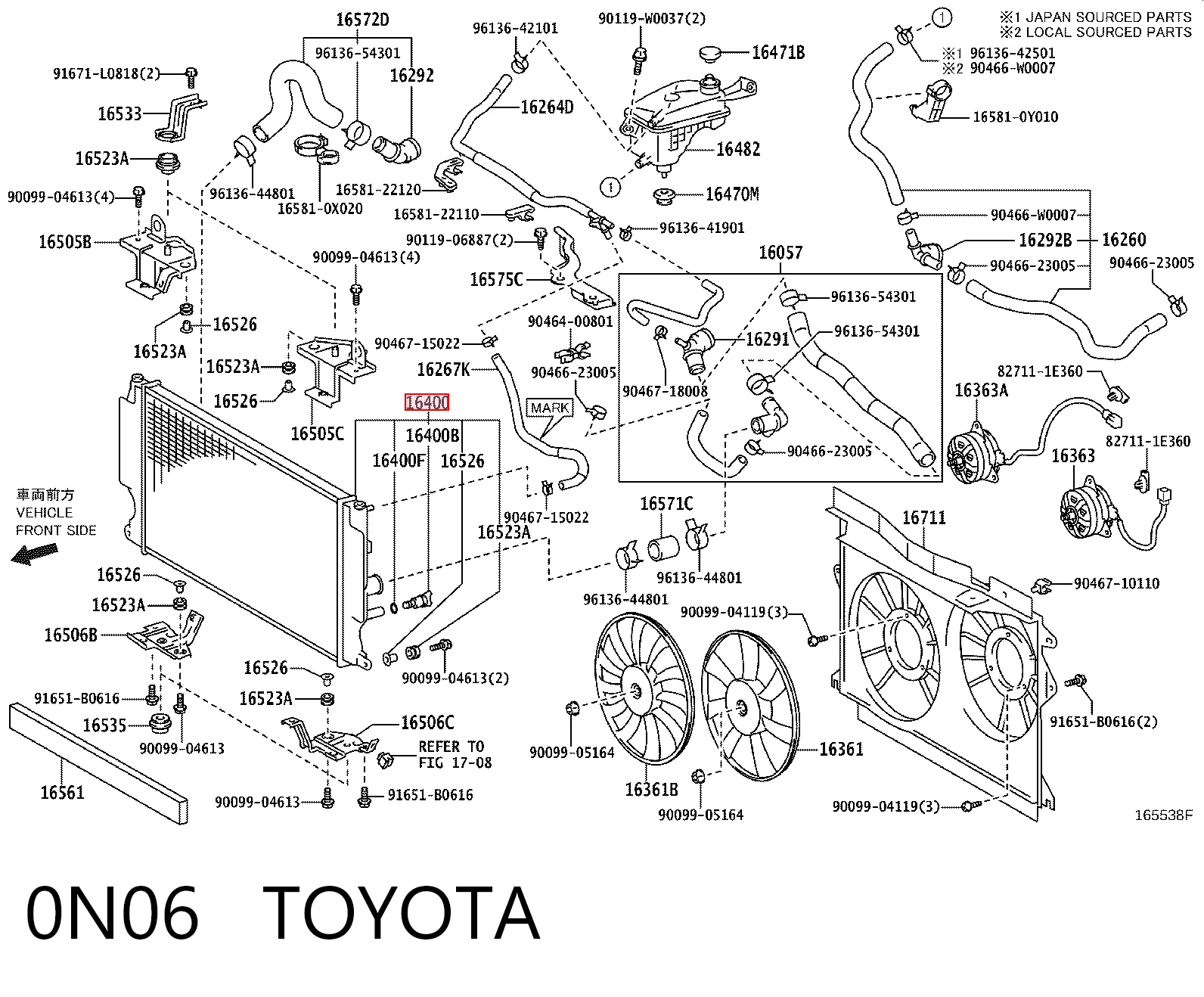 Do koszyka Chłodnica silnika Toyota Avensis III T27