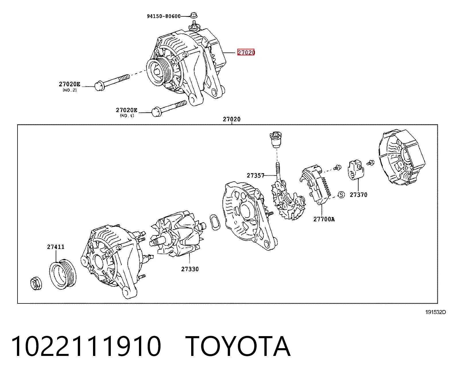 Do koszyka Alternator Toyota Corolla VERSO R10