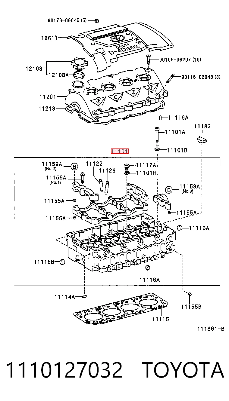 Głowica cylindrów do Toyota Avensis I T22
