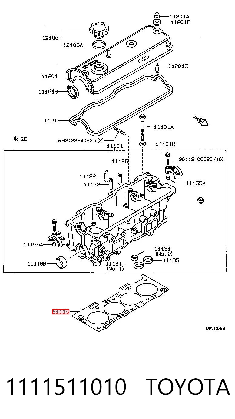 1111511010 Toyota Uszczelka głowicy cylindrów
