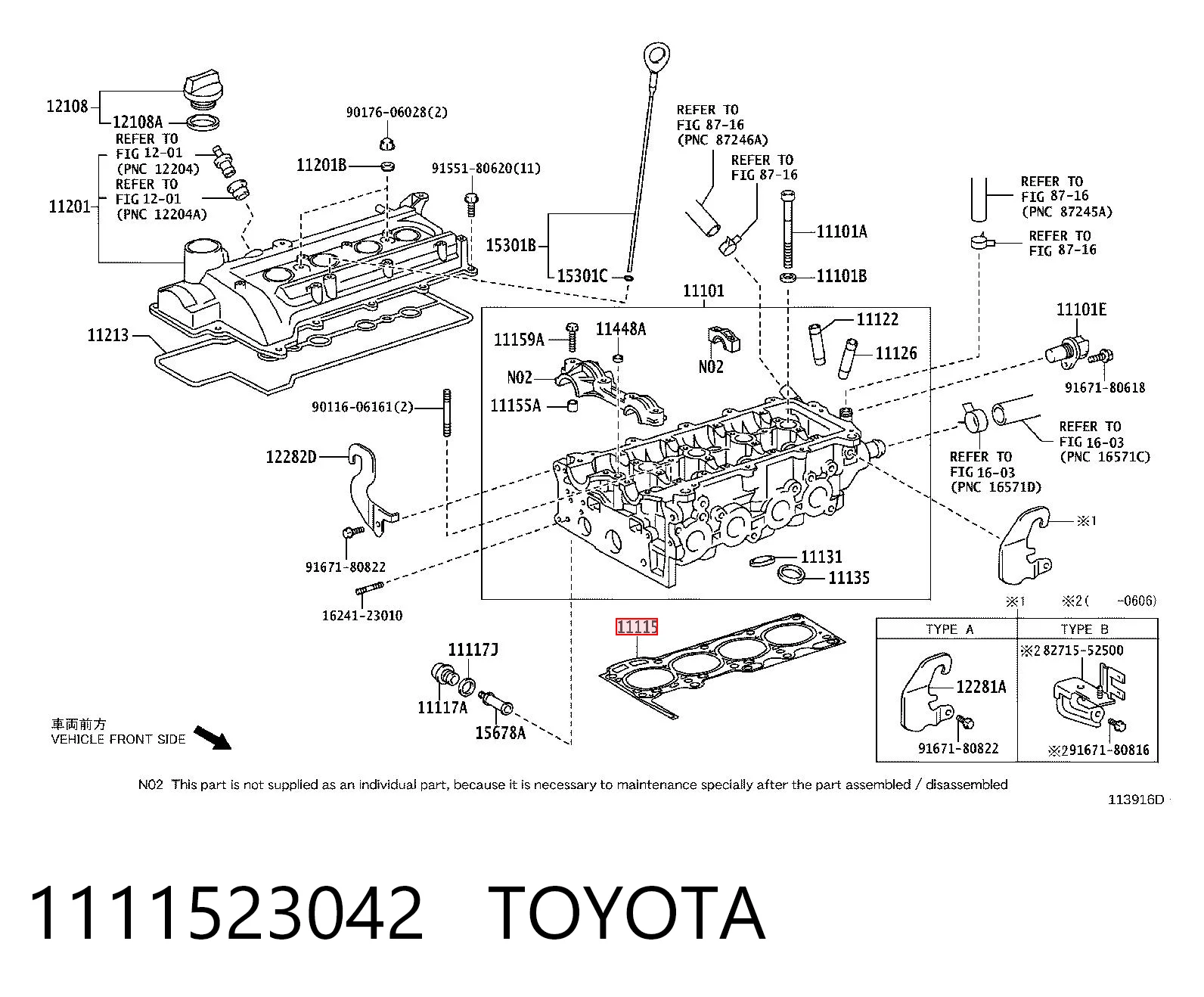 Uszczelka głowicy cylindrów do Daihatsu Terios I J100, J102, J122