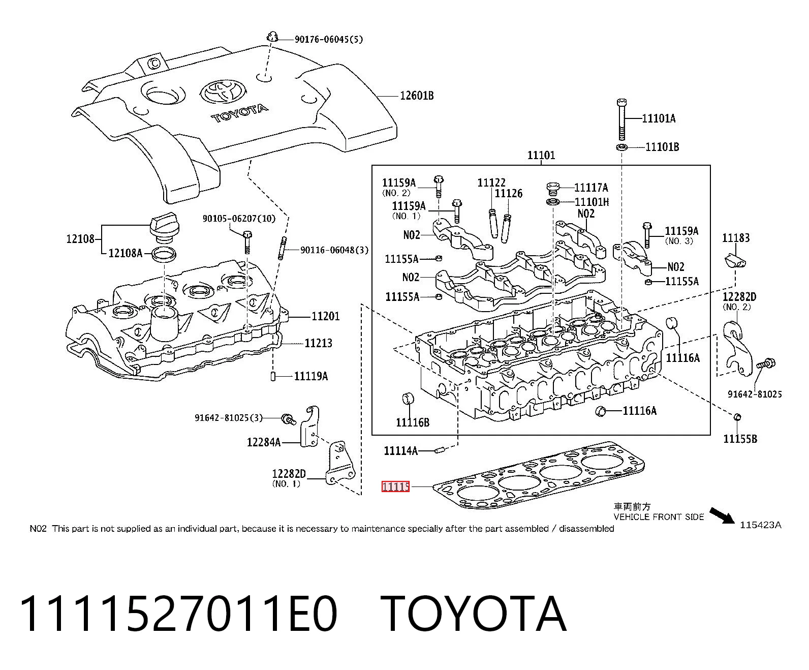 Uszczelka głowicy cylindrów Toyota Previa minivan (ACR3) (2000 - 2006) cena, od 42,58 USD