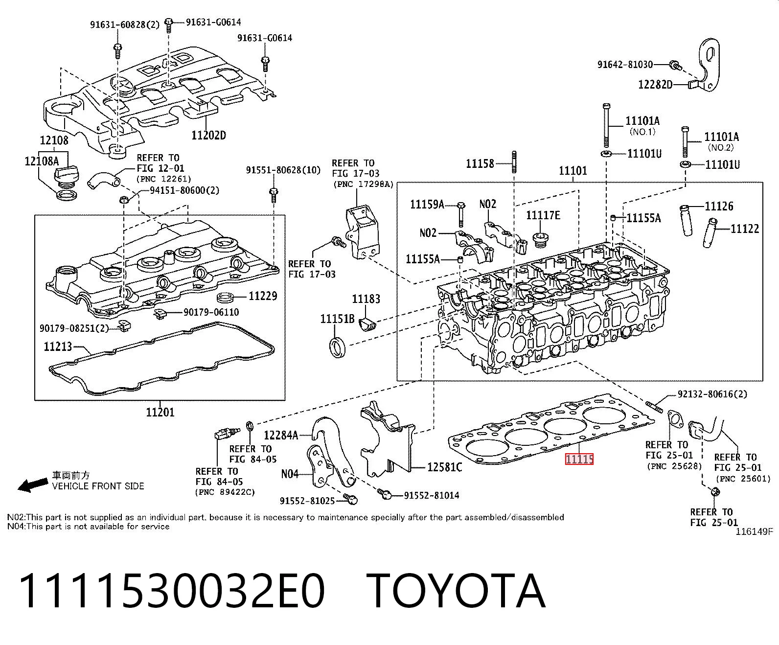1111530032E0 Toyota