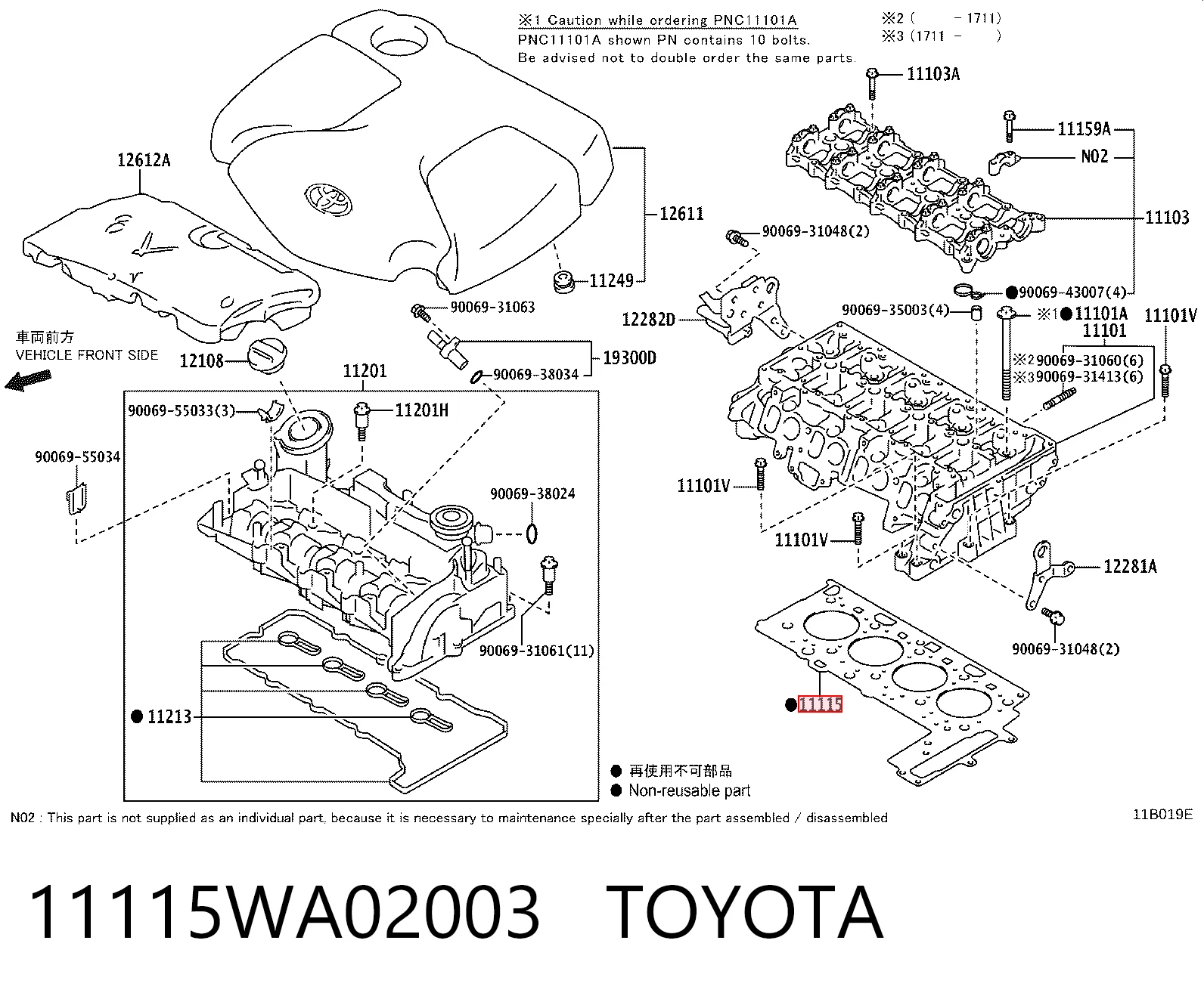 11115WA02003 Toyota