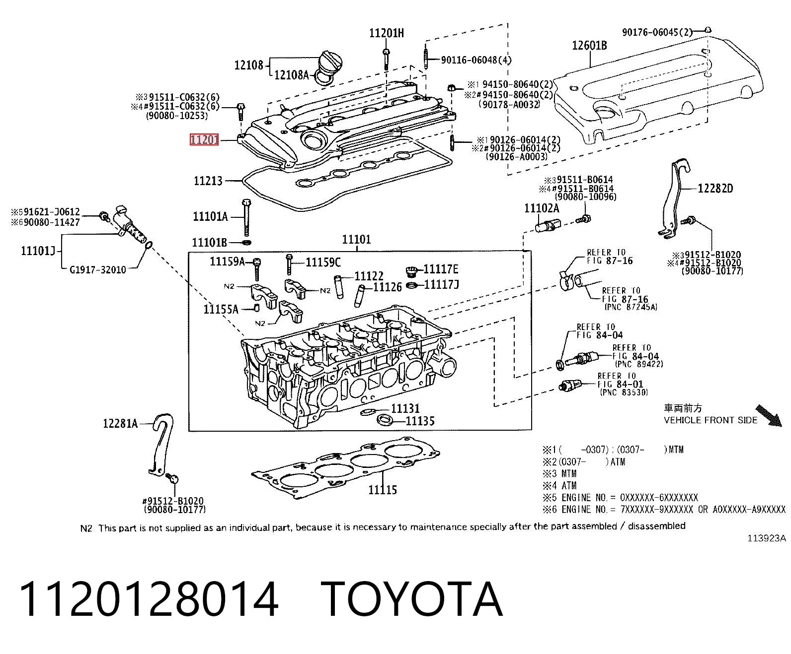 Pokrywa zaworowa do Toyota Avensis Verso LCM