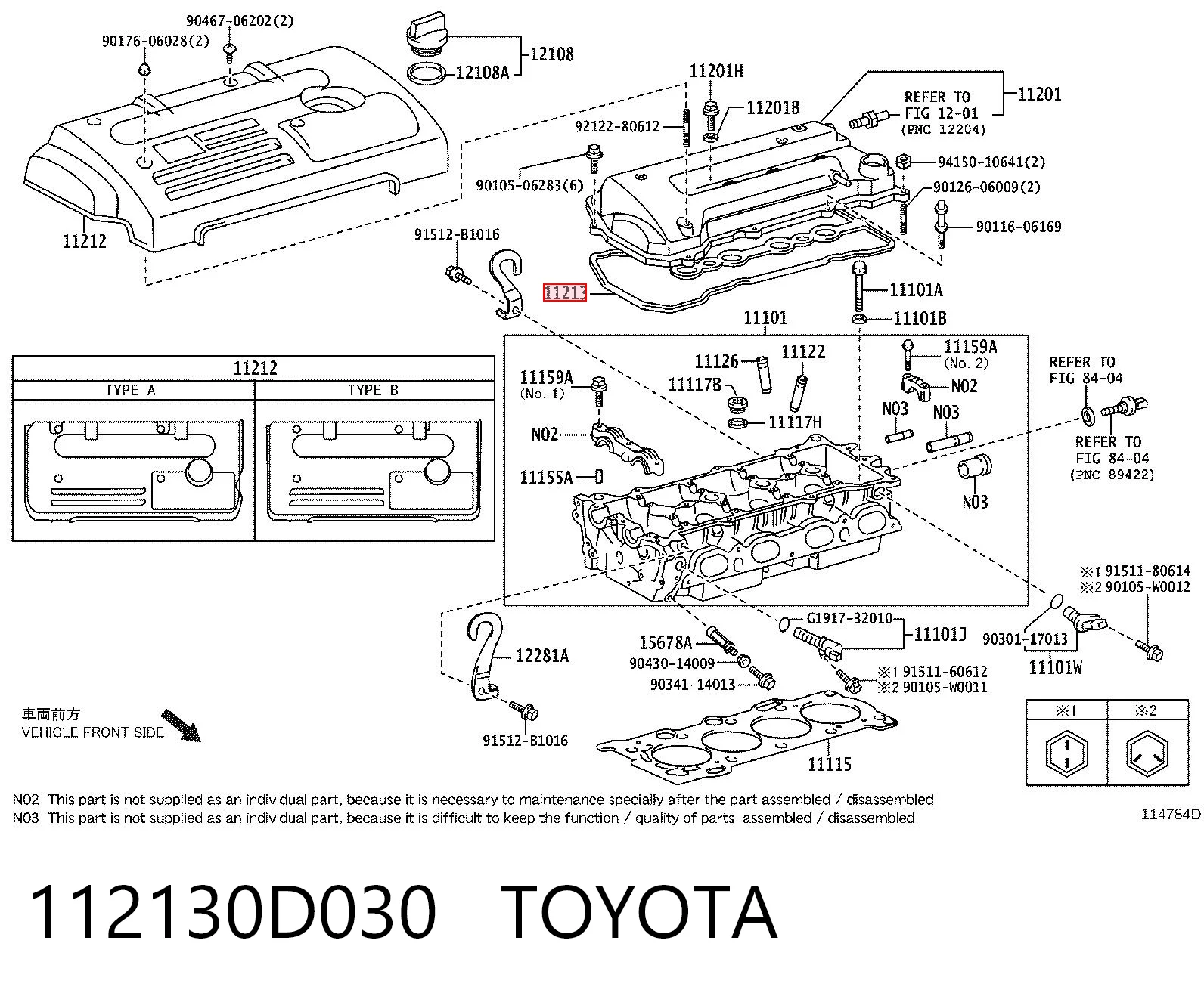 Uszczelka pokrywy zaworowej silnika do Toyota Avensis I T22