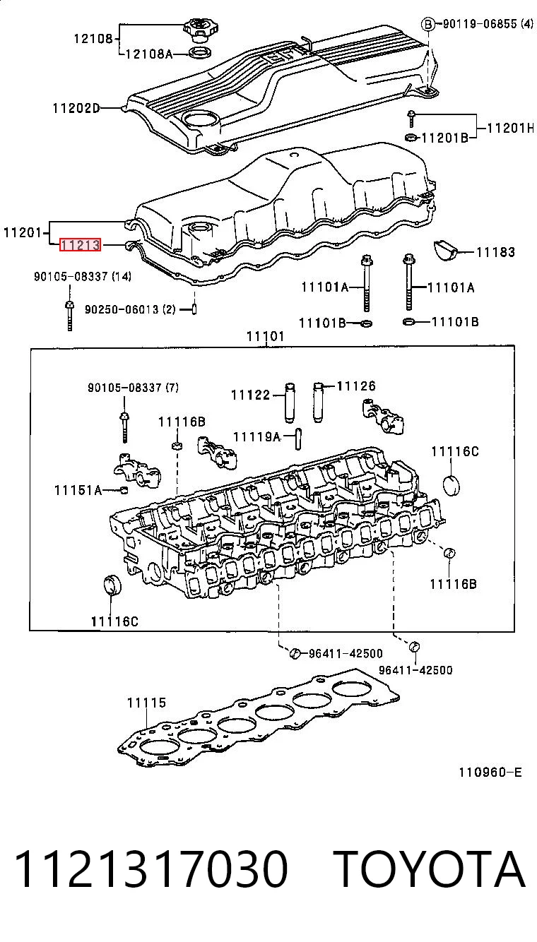 Uszczelka pokrywy zaworowej silnika Toyota Land Cruiser 100 SUV (J10) (1998 - 2005) cena, od 22,30 USD