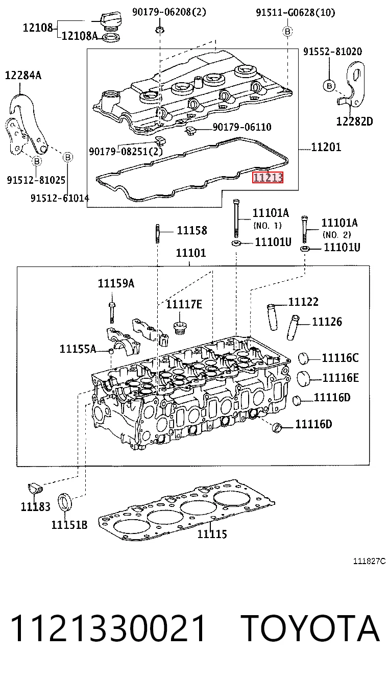 1121330021 Toyota Uszczelka pokrywy zaworowej silnika