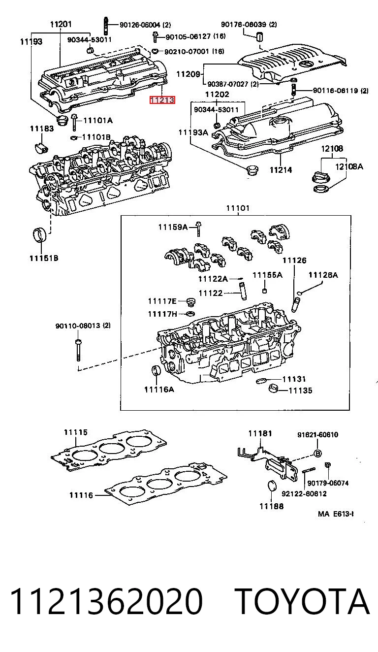 1121362020 Toyota Uszczelka pokrywy zaworowej silnika