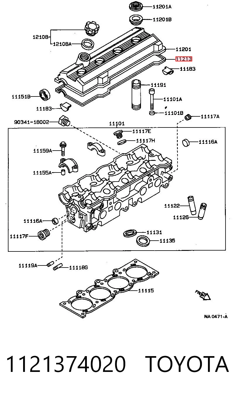  Uszczelka pokrywy zaworowej silnika Toyota Camry 2