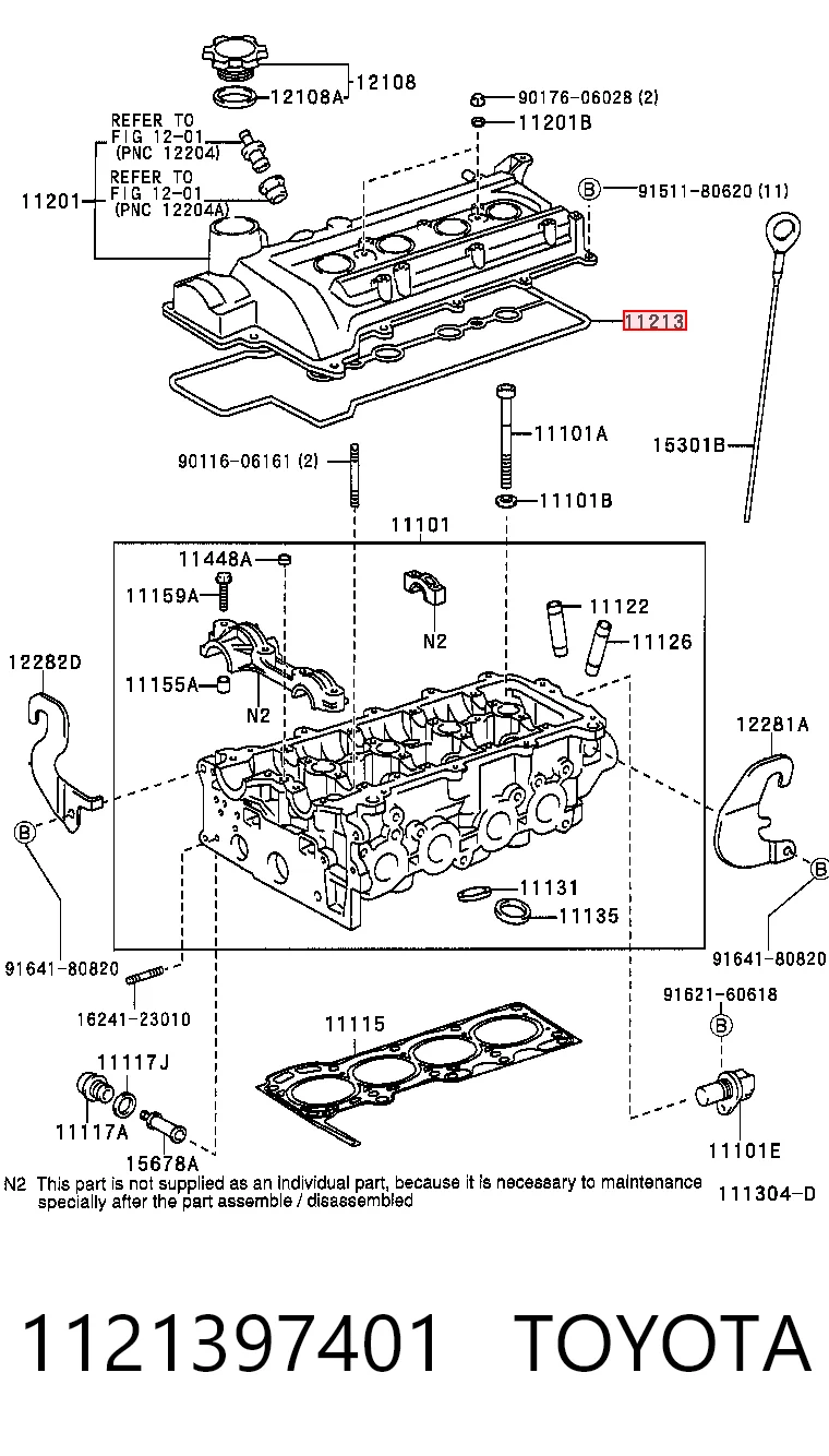 Uszczelka pokrywy zaworowej silnika do Daihatsu Terios I J100, J102, J122